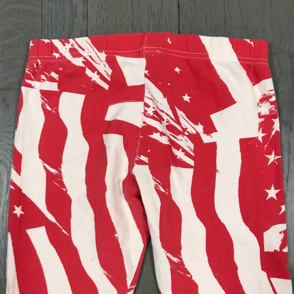 H&M Red Stars Strips 4th of July American Leggings - Picture 6 of 7